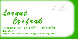 lorant czifrak business card